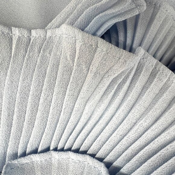 Vince Camuto Ruffle Sleeve Shift Dress Keyhole Back Light Blue Size 2 - Picture 8 of 11